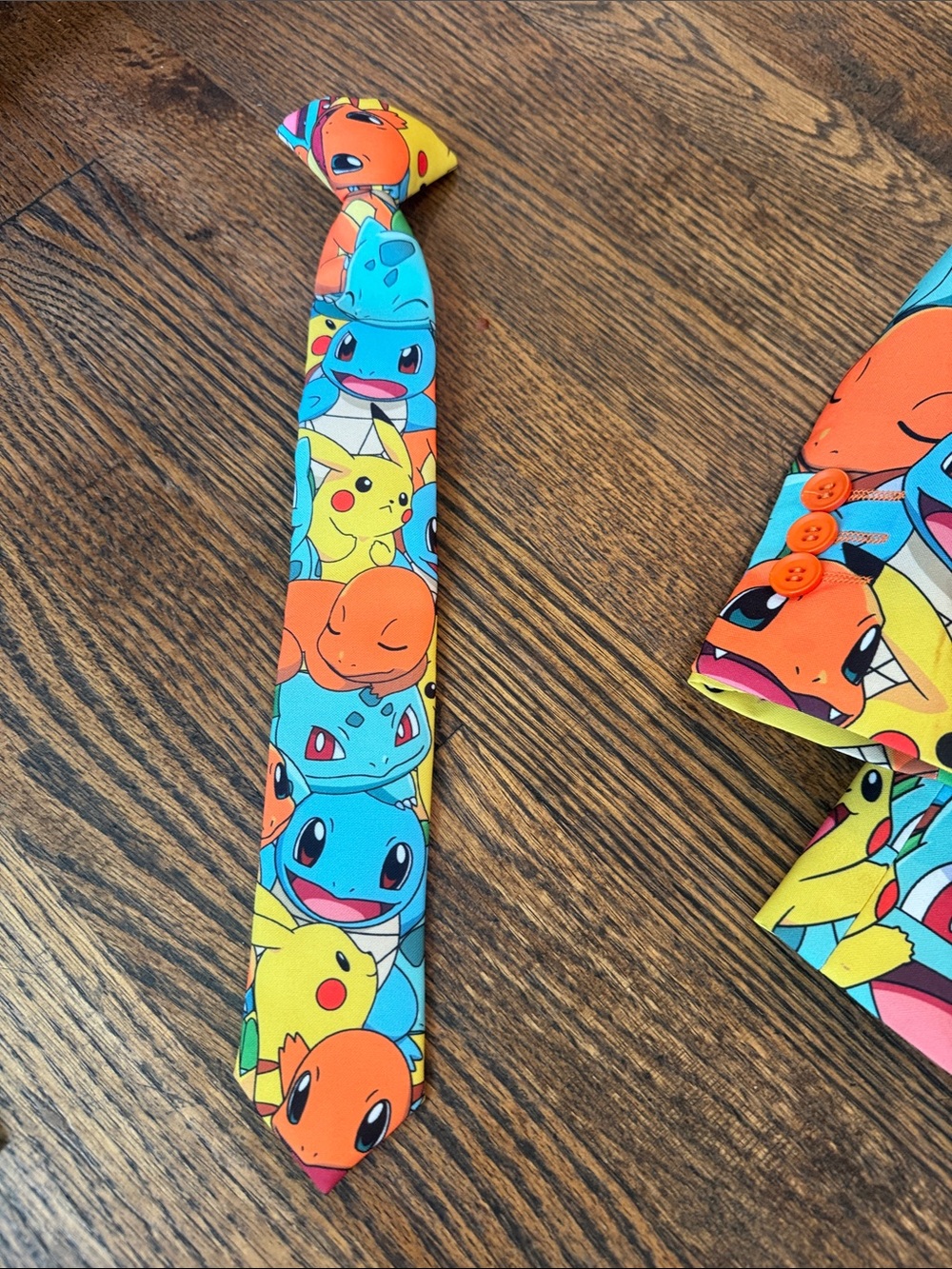 OppoSuits Kids Pokémon Character Blue Orange Yellow Pattern Suit -8y - Picture 4 of 9